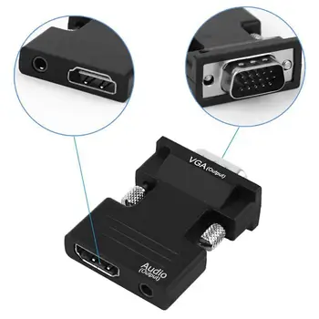 

HDMI Cables Converter DOONJIEY hdmi to vga male converter adapter 1080p with Audio Output Cable