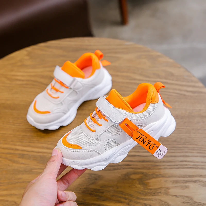 Kids Sneakers Boys Girls Children's Sports Shoes Breathable Mesh Student Thick Bottom Running Shoes Damping SH026