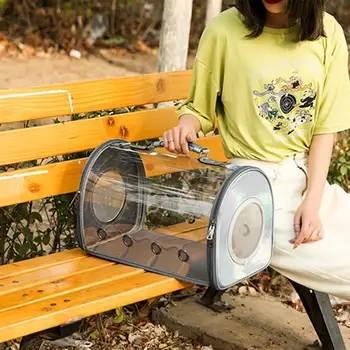 

Pet Outdoor Travel Carrier Portable Transparent Pets Backpack Transport Breathable Pack for Small Animals Dog Kitten Puppies