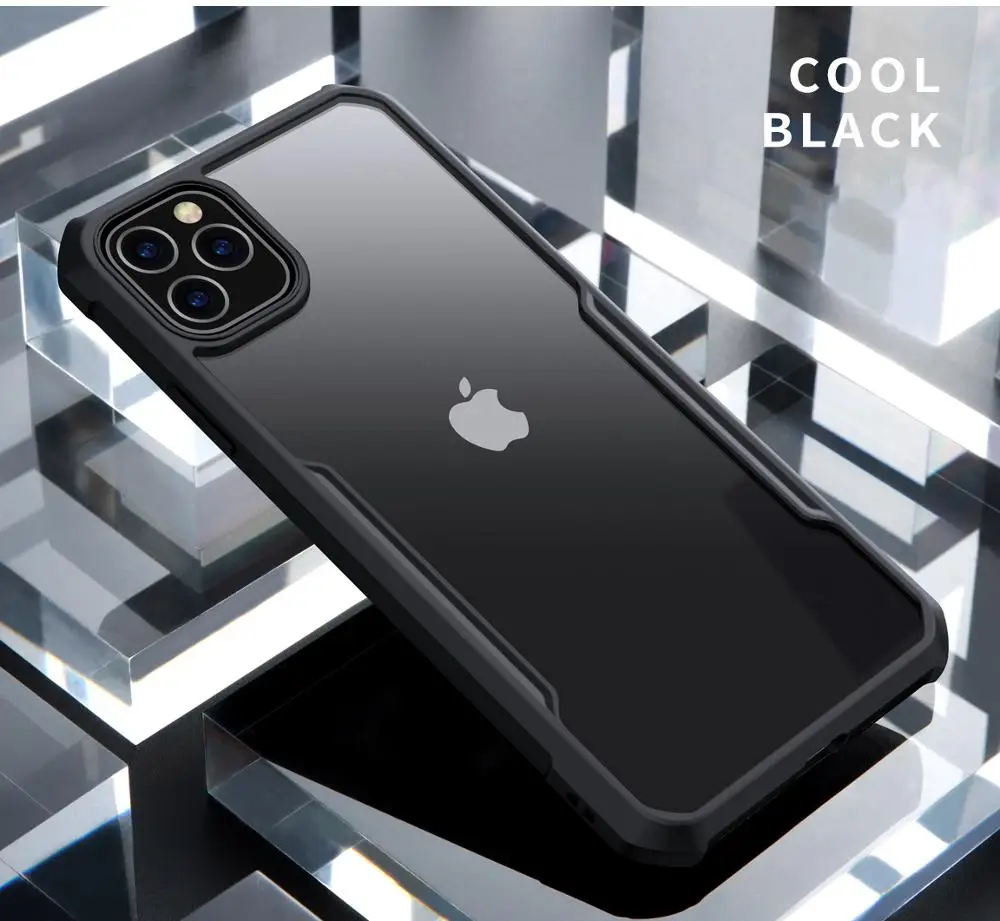 Чехол для телефона для Apple Iphone 11 11Pro Max чехол Shookproof защита, подушка безопасности бампер чехол для мобильного телефона прозрачный бизнес Xundd - Цвет: Black Color