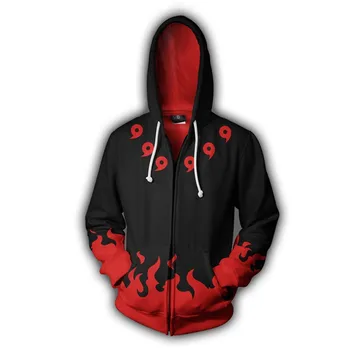 

Anime Naruto Hatake Kakashi Uzumaki Naruto Hoodies Sweatshirt 3D Zip Up Hoodie Jacket Japanese Akatsuki Cosplay Coat Streetwear