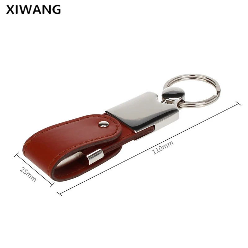 XIWANG настраиваемые, с логотипом из металла кожа USB3.0 Flash Drive 4 GB 8 GB 16 ГБ, 32 ГБ, 64 ГБ Бизнес ключ USB2.0 Интерфейс Memory Stick подарок