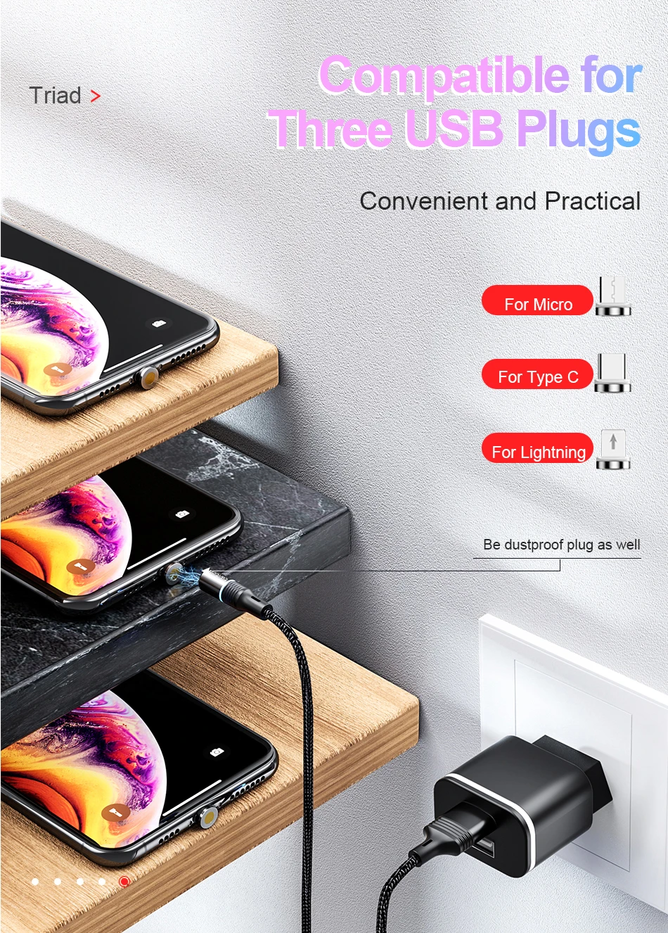 Магнитный кабель Twitch usb type-C кабель для samsung S10 huawei Xiaomi Быстрая зарядка type-C зарядный провод USB C магнит