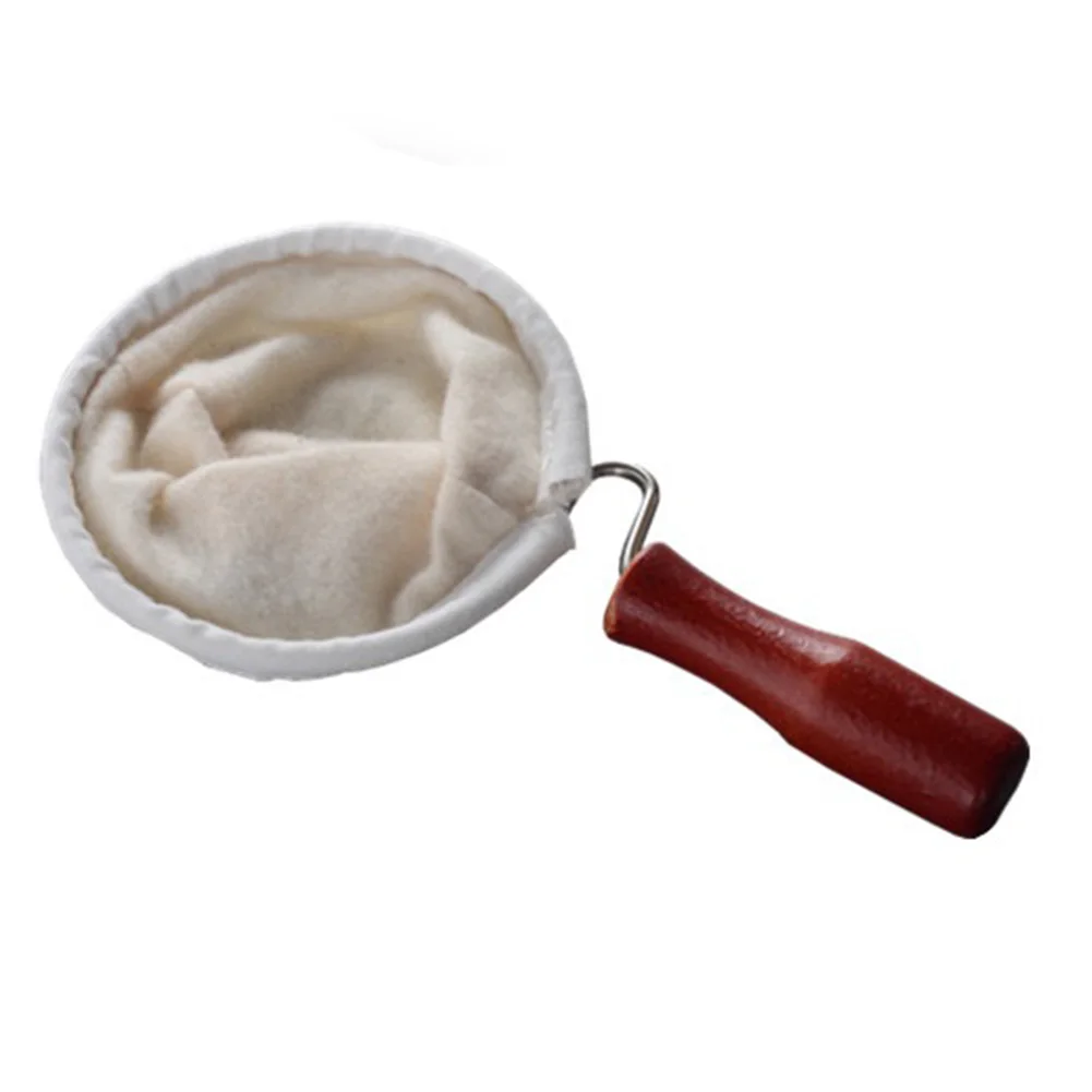 

Wooden Handle Cloth Hand Washed Accessories Cotton Flannel Coffee Filter Bag Maker Tea Reusable Tools Dripper