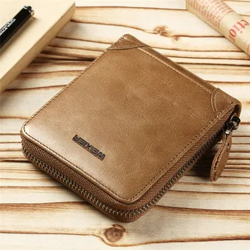 

Free shipping Vintage Genuine Leather NEW Card Holder Women Men Wallet Credit Card Holders