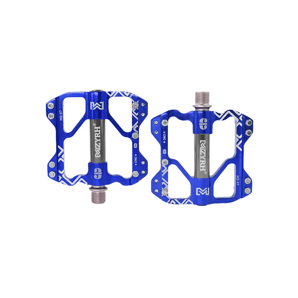 Blue Плоские Педали для велосипеда MTB дорожные герметичные подшипники педали для велосипеда педали для горного велосипеда широкая платформа педали bicicleta mtb Аксессуары - Цвет: Blue