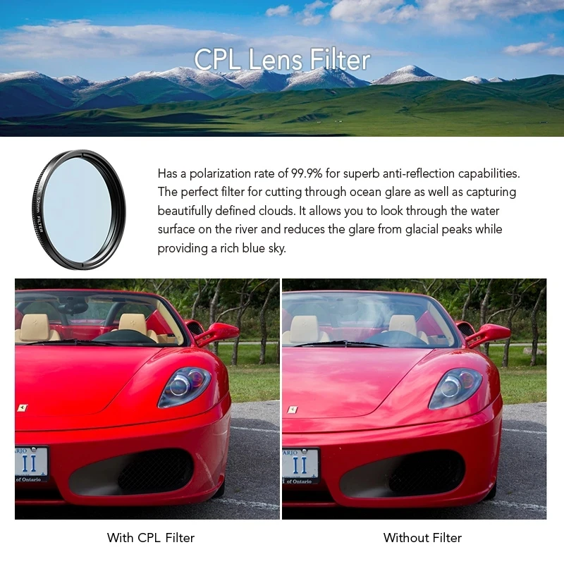 APEXEL 7in1 Gradient Filter Kit Red Yellow Color ND32 CPL Star Camera Lens Filter With 37mm clip for smartphones 37UV-G android camera lens Lenses