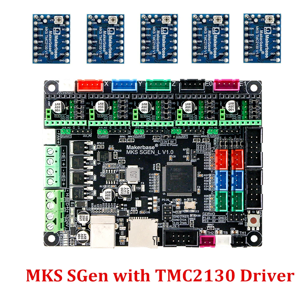 MKS SGen L 32Bit ARM smootieboard совместимый Marlin2.0 smootieware для LV8729 TMC2208 TMC2130 драйвер SKR V1.3