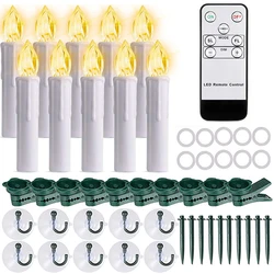 Wholesale Set of Flameless LED Candle Lamps with Timer & Remote (White 10PCS special)
