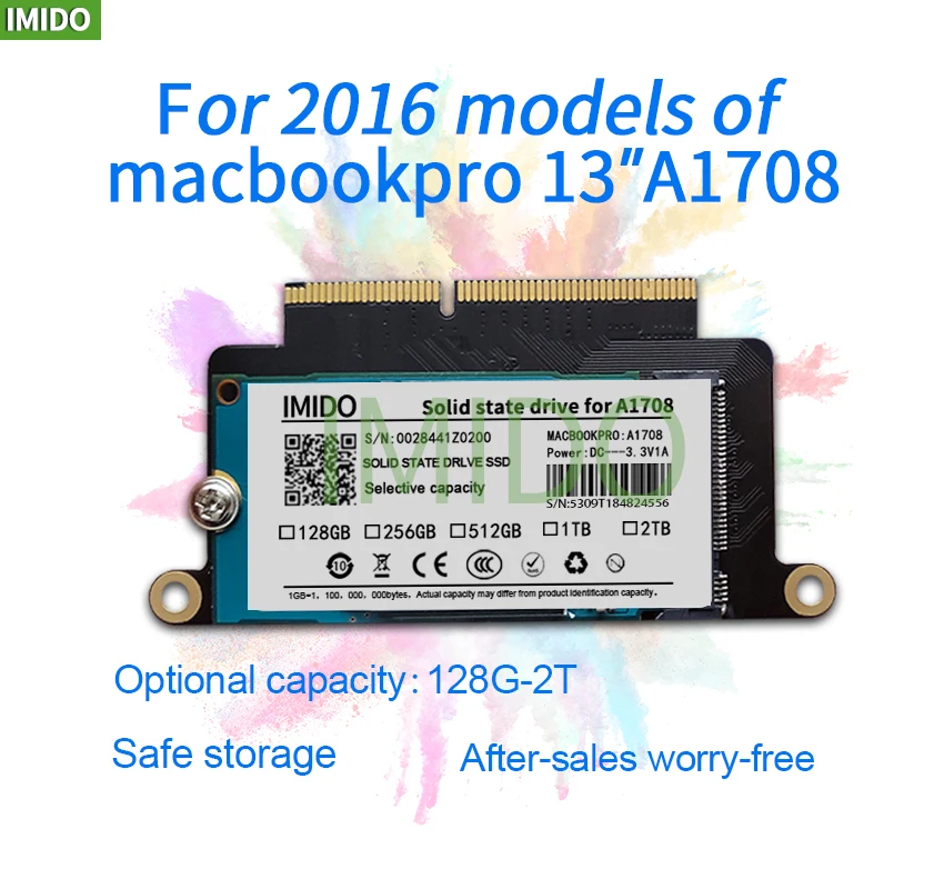 Новый A1708 128G 256G 512GB 1 ТБ SSD для Macbook Pro Retina 13 3 &quot2016 год 2017 1708 твердотельный диск PCI-E EMC