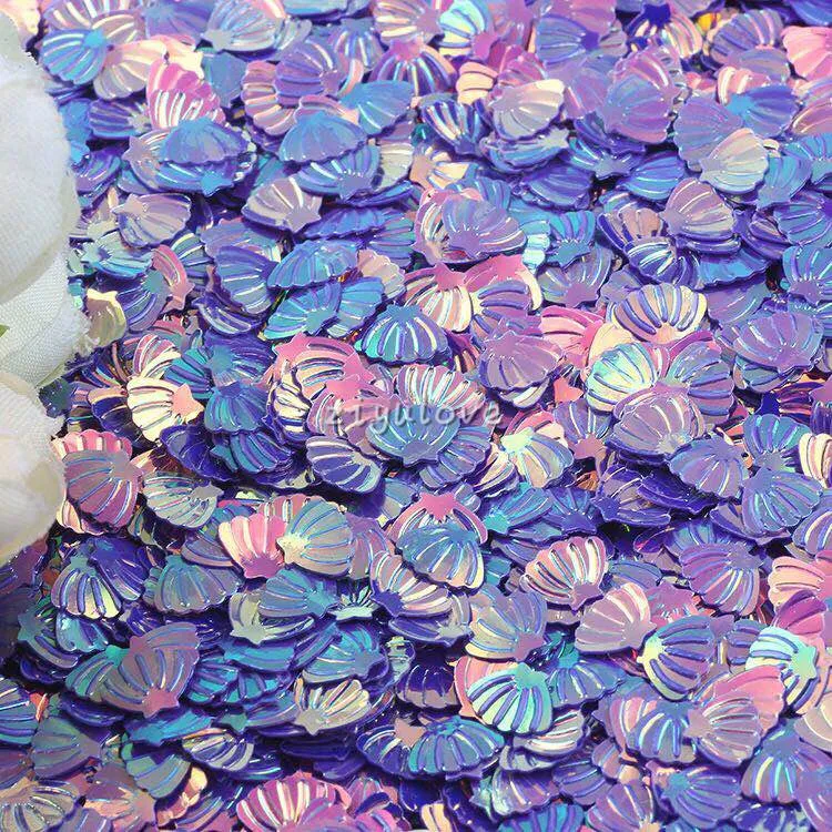 

6/shell/Gradual change/monochrome/15 grams Sequins PVC Flat for DIY Card Making Craft Color Collection