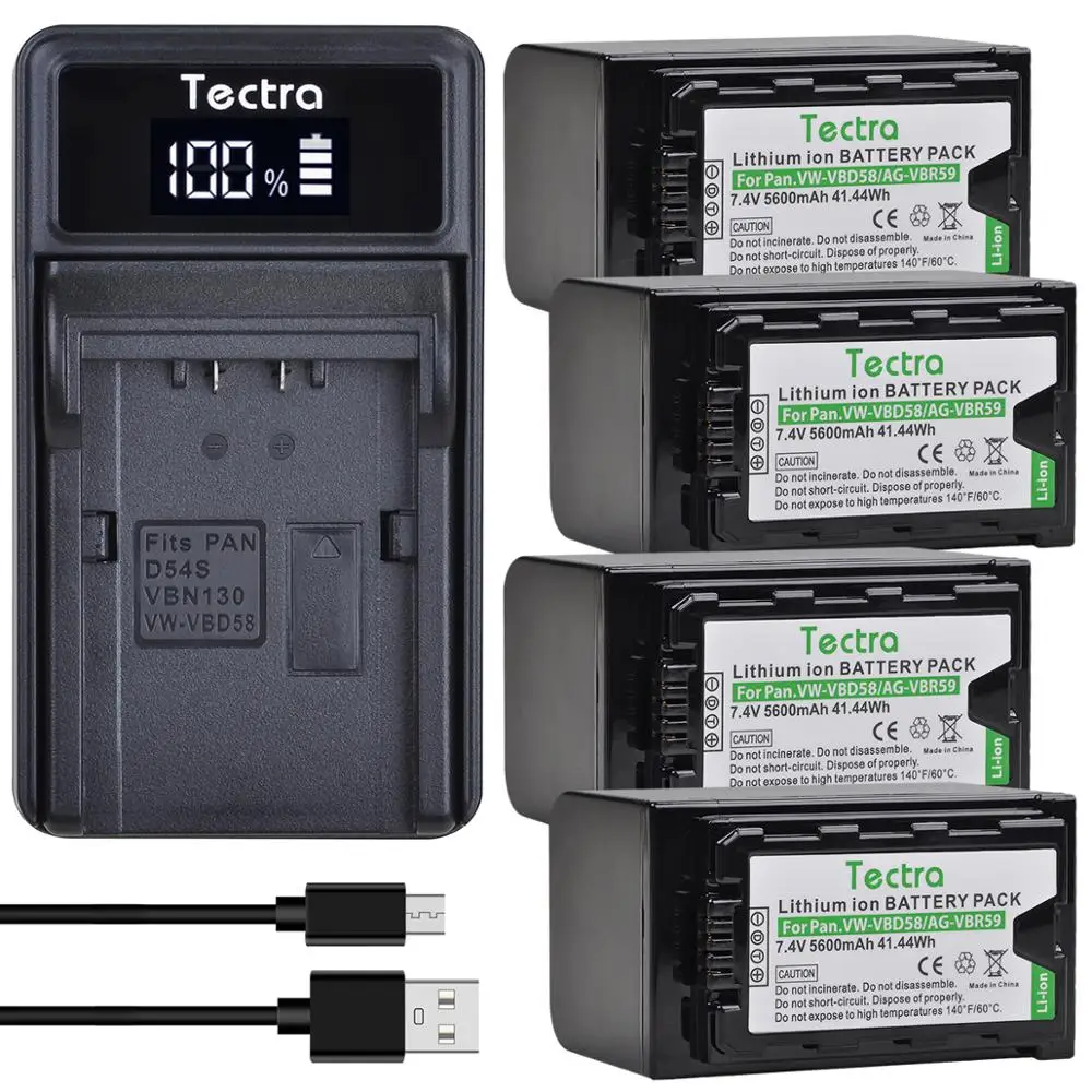 5600mAh Battery/LED Charger for Panasonic Cameras