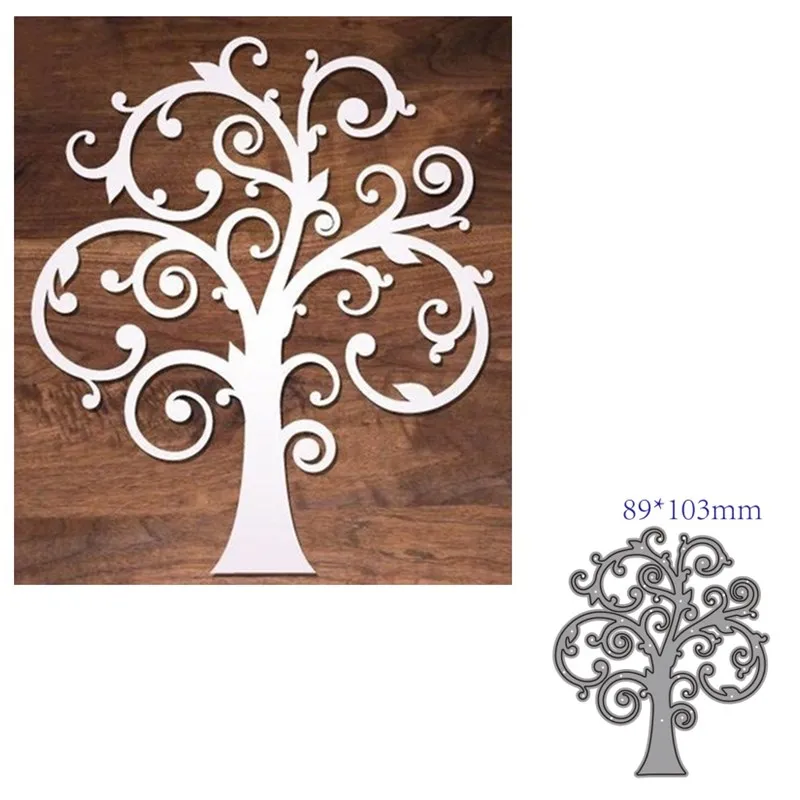 Troqueles de corte de metal, plantilla ropa con diseño de árbol, decoración, manualidades de papel de álbum de recortes, cuchillo, molde de cuchilla perforadora de plantillas