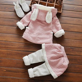 

2019 autumn and winter new plus velvet fashion two-piece