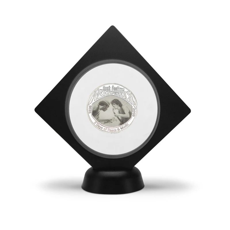 coin4 with holder WR 50-летие дровосков фестиваль серебряные коллекционные монеты с держателем рок музыка наградная монета подарок дропшиппинг - Цвет: coin4 with holder