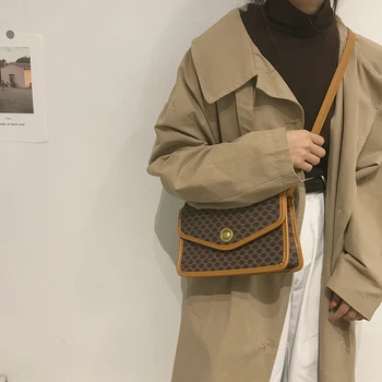 

2020 Women's Handbag Early Spring New Net Red Presbyopia Square Crossbody Bag PU Leather Shoulder Bag Louis Small Square Bag