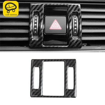 

CARMANGO For Audi A6 C7 2011-2019 Car Styling Warning Signal Light Button Panel Cover Trim Frame Sticker Interior Accessories