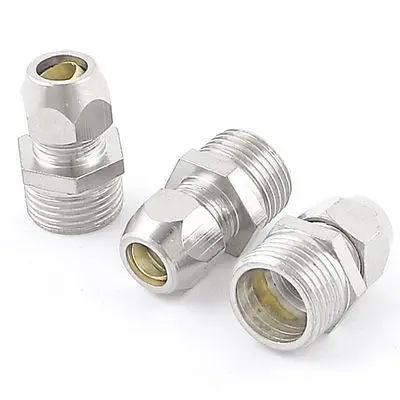 

3 x 3/8" PT Male Threaded Hex Bushing Hydraulic Quick Adapter for 8mm Tube