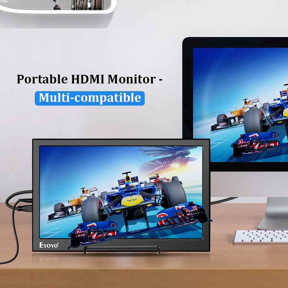 Eyoyo 13 3 &quotдюймовый портативный игровой монитор ips двойной HDMI дисплей Raspberry pi экран