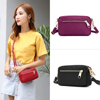 

LKEEP Women Shoulder Messenger Bags Nylon Waterproof Crossbody Bag Satchels Cell Phone Wallet Purse Bag for Women