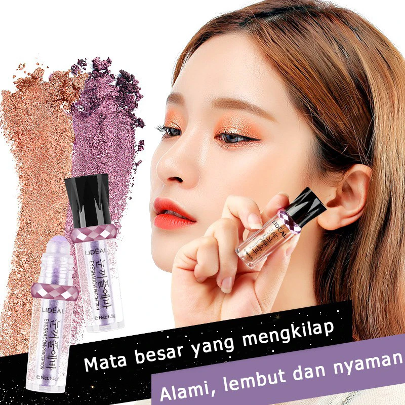 

LIDEAL Brand Single Colors Roller Eyeshadow Palette Glitter Pigment Loose Powder Eye Shadow Makeup Cosmetics Naked Shimmer TSLM1