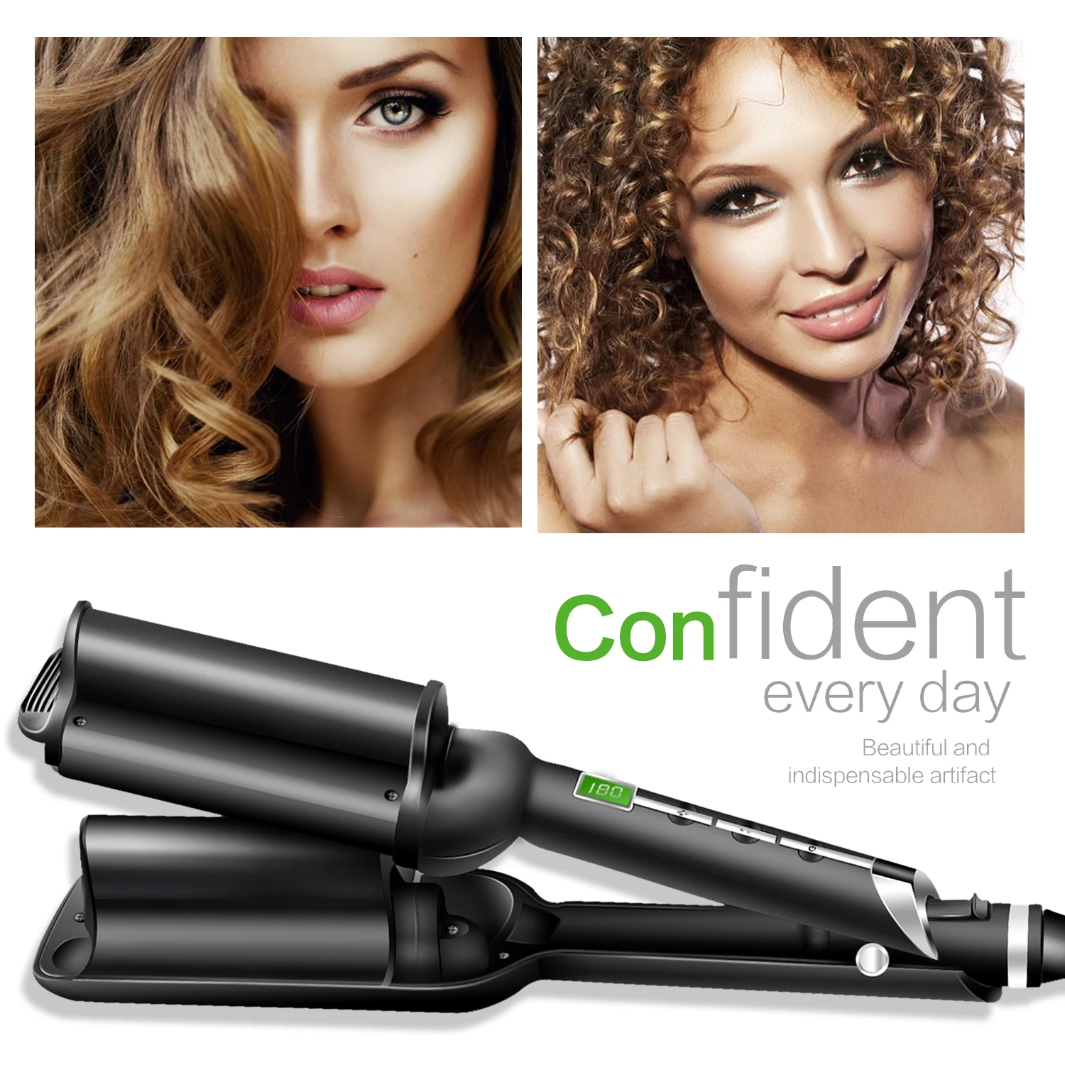 Cabelo para Ondas Ferro de Cabelo Estilo do Cabelo Waver Profundas Crimper Ondulação Barril Aquecimento Rápido Praia Cerâmica Vacilar Modelador Ferramentas 5 Cheap Curling Irons