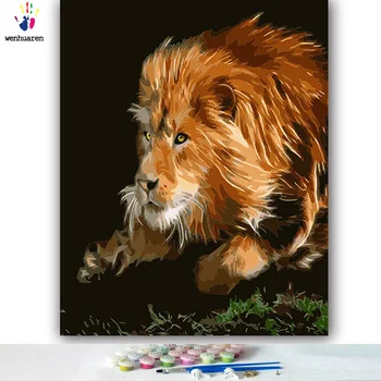 

DIY colorings pictures by numbers with colorsKing of the forest picture drawing painting by numbers framed Home