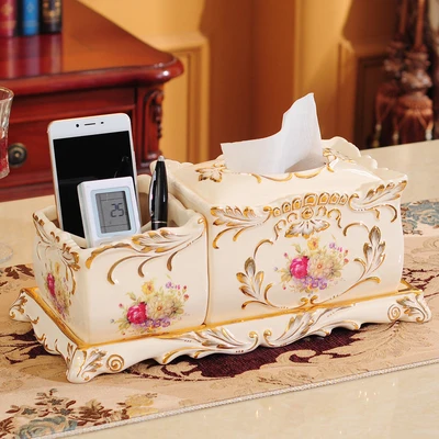 style 6 Коробка из керамической ткани, настольный органайзер, прочный многофункциональный дистанционный держатель, держатель карандаша для офиса, дома, коробка для хранения, роскошная - Цвет: style 6
