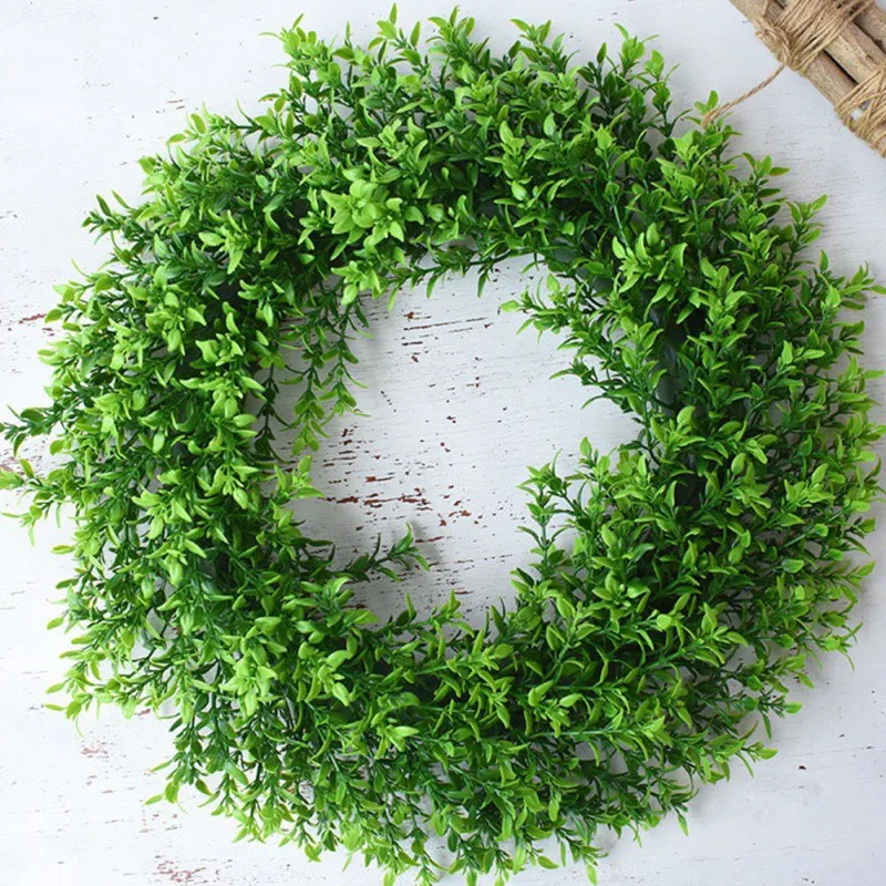 

Artificial Wreath Fake Plants Grtificial Green Garland For Front Door Christmas Decorations For Home Wedding Party Decoration