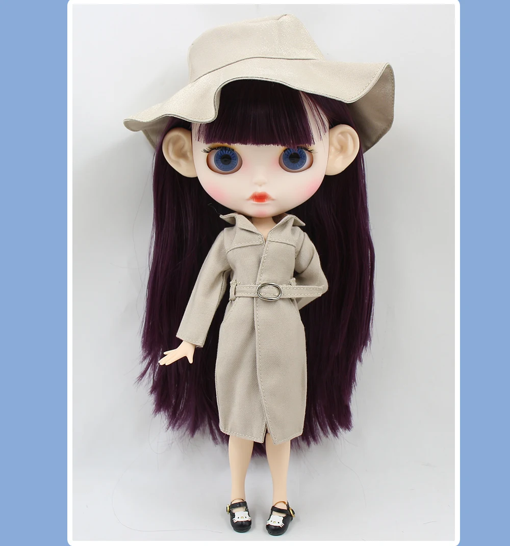 Juliet – Premium Custom Neo Blythe Doll with Purple Hair, White Skin & Matte Pouty Face 3