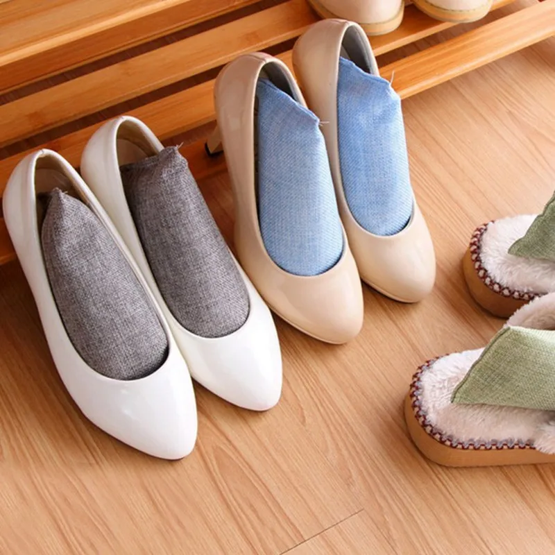 Natural Bamboo Charcoal Air Purifying Bags Activated Charcoal Odor Absorber Moisture Odor Eliminator for Car Closet Shoes