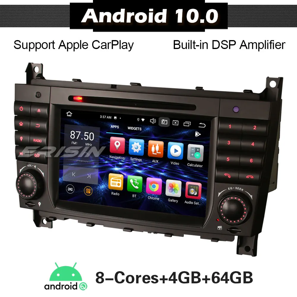 ERISIN 8169 Android 10.0 7&quot DVD Player DSP CarPlay Wifi 4G BT SWC OBD DAB+ Car Stereo for Mercedes C/CLK/CLC Class W203 W209 |