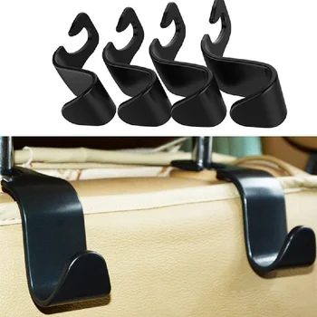 

4PCS/Lot Car Organizer Hooks Auto Headrest Hanger Luggage Clip for Handbag Shopping Bag Coat Storage Hanger Car Accessories Hook