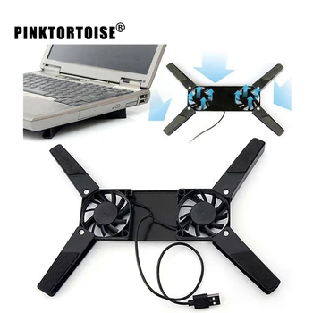 

PINKTORTOISE Mini Portable USB Cooler Cooling Pad with 2 Fans For Laptop Notebook PC black