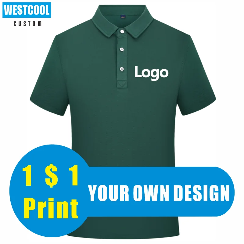8 Pure Color Polo Shirt Custom Logo Embroidery Printing Design Company Brand Summer Men And Women Tops WESTCOOL 2021 | Мужская одежда