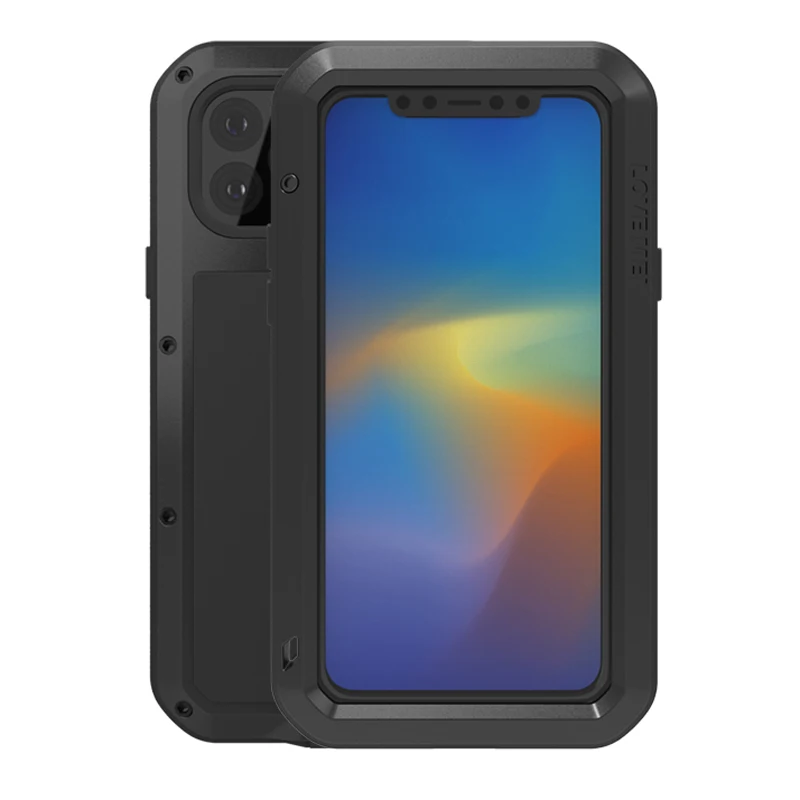 

Metal Armor Shockproof Full Body Case For iPhone 11 Pro Max Water Resistant With Gorrila Glass Cover For iPhone 11 Pro Case etui