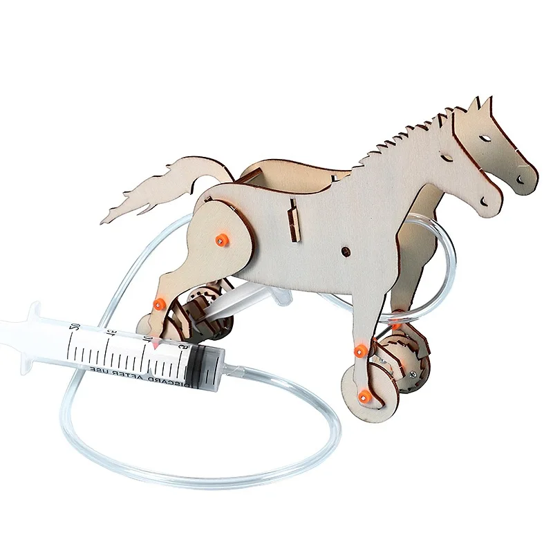 

Technology Science Experiment Steam Educational kits Funny DIY Air Liquid Pressure Moving Horse Assemble Horse Puzzle Model Toys