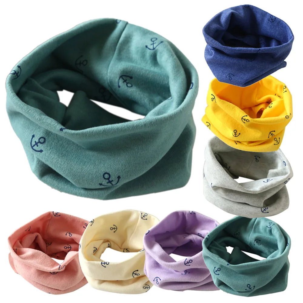 Bibs Spring Autumn Winter Baby Kids Children Cotton Scarf Boys Girls Cartoon Scarves Child Collar O Ring Magic Neckerchief | Детская