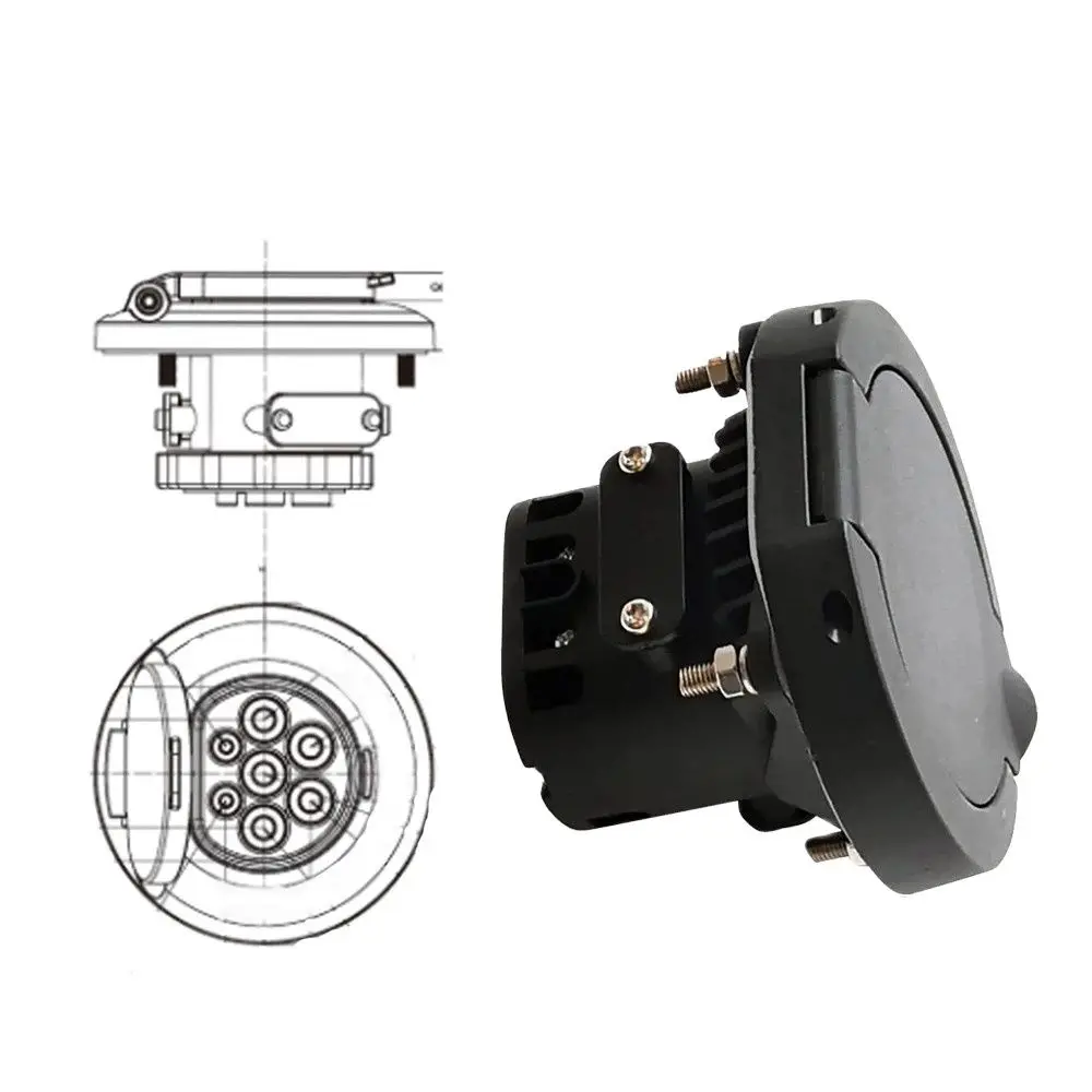EV Charging Socket Outlet Type 2 Socket Connector 4 Point Fixed European Standard IEC 62196-2 32A 3 Phase AC ev charger