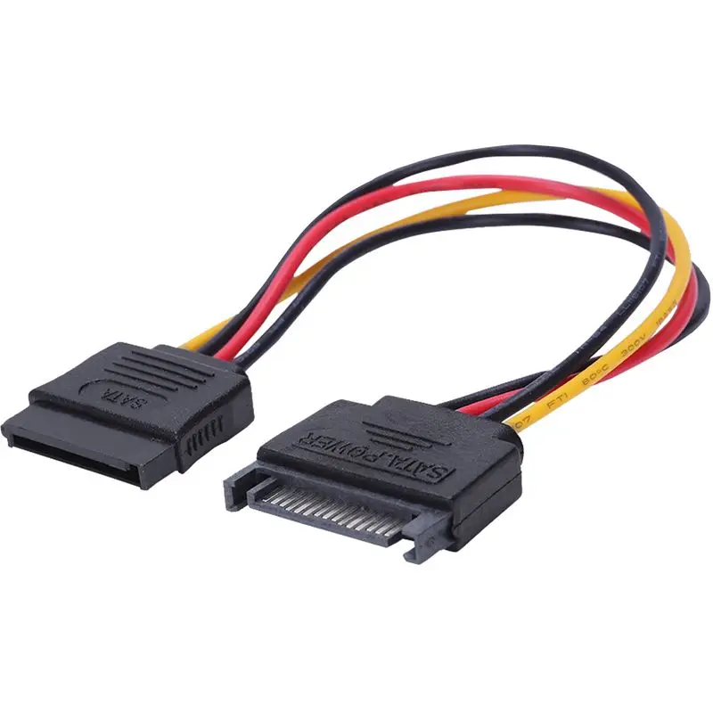 ПК SATA(15 контактов мужского и женского пола кабель питания для HDD адаптер конвертер