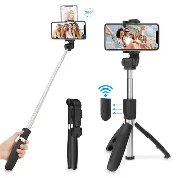 

Wireless Bluetooth Selfie Stick Tripod With Remote Shutter For Smartphone Three In One Monopod Mobile Collapsible Handheld L01