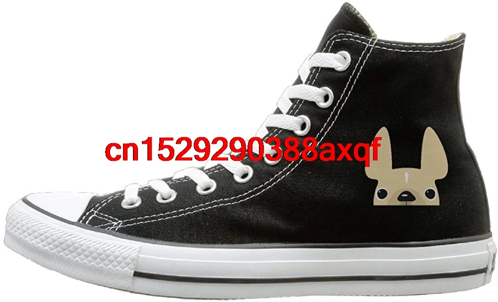 

French Bulldog Love Fashion Casual Canvas High Top Sneakers Unisex