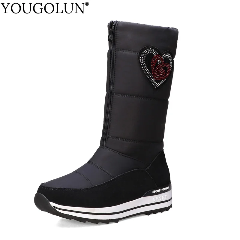 

Nature Suede Snow Boots Women Wedges Heel Down Shoes Winter A360 Mid Calf Boots Lady Blue Red Black Platform Crystal Warm Boots