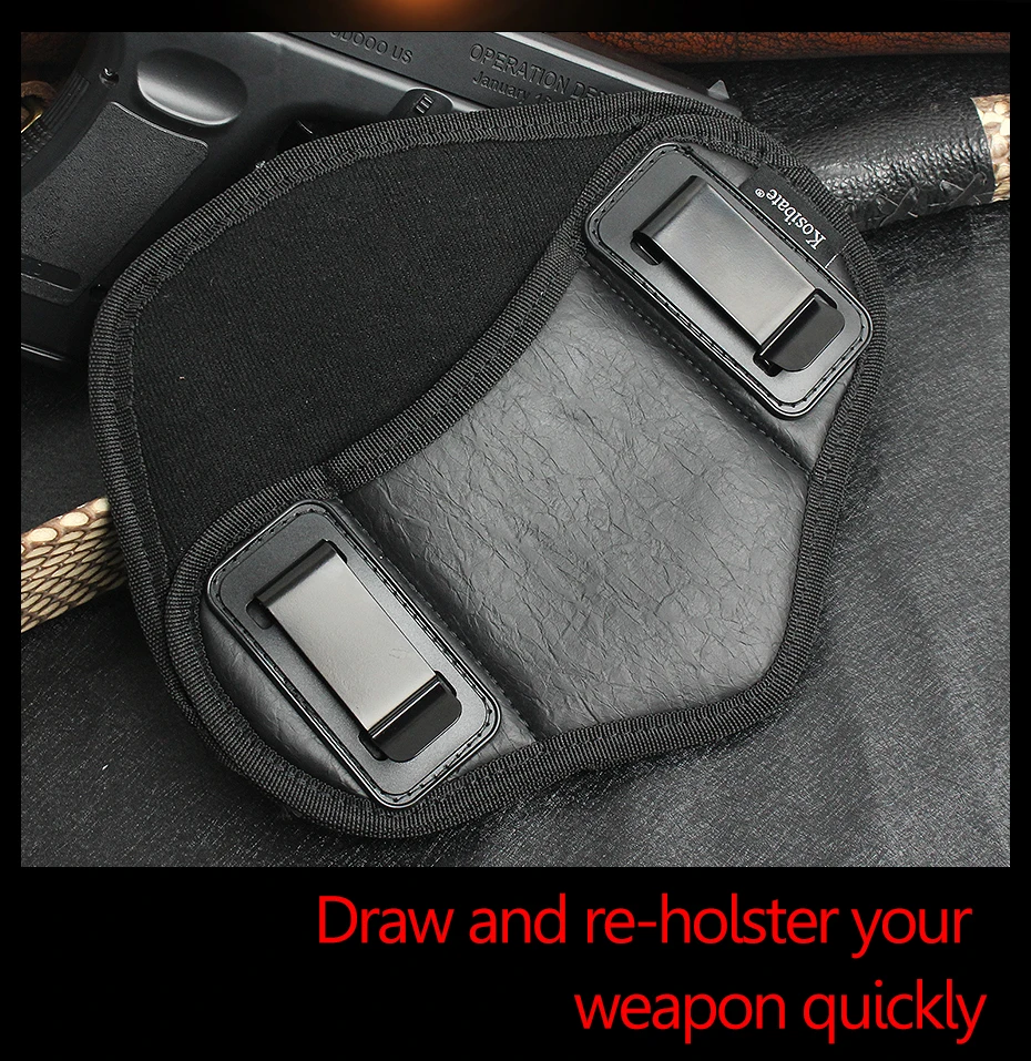 Vapanda охотничья кобура из искусственной кожи, скрытая для пистолета Glock 17 19 23 32 Sig Sauer P250 P224 Beretta 92 Телец блинная IWB