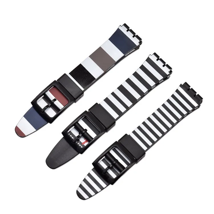 Для Swatch Watch браслет мягкий водонепроницаемый силиконовый замена для мужчин t 16 мм 17 мм 19 мм качественный ремешок для часов резиновый ремешок для мужчин и женщин