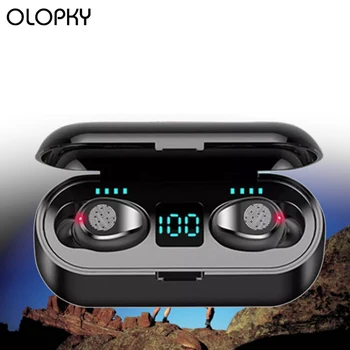 

TWS Wireless Earphone Bluetooth 5.0 F9 Wireless Bluetooth Headphone LED Display With 2000mAh Power Bank Headset With Microphone