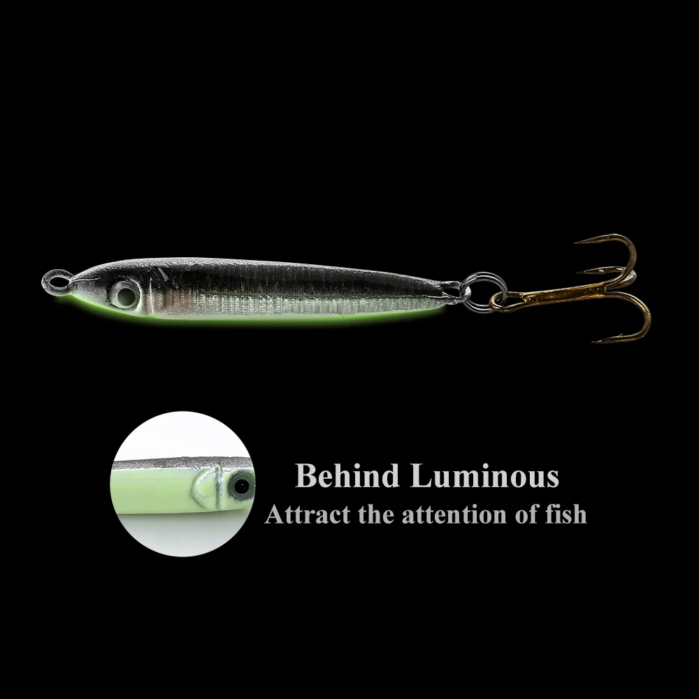 FTK 3PCS/Lot 5g 9g Ice Fishing Lure Sharp Hooks Ice Fishing Hook Winter Jig Wobbler Lure Jerk Bait Hooks
