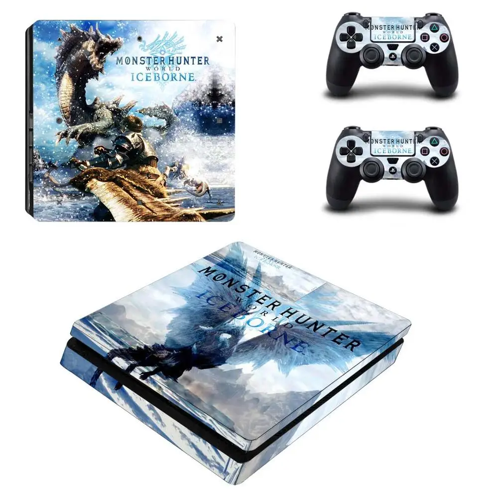 YSP4S-3633 PS4 тонкие наклейки Monster Hunter World Iceborne PS 4 Slim Skin Стикеры для playstation 4 Slim консоль и контроллер - Цвет: YSP4S-3633