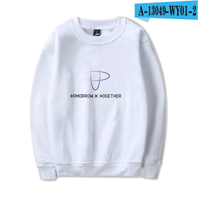 KPOP TXT толстовки с принтом, модная толстовка с капюшоном Tomorrow X Together, Harajuku, уличная одежда, спортивный костюм, топы, одежда больших размеров - Цвет: white