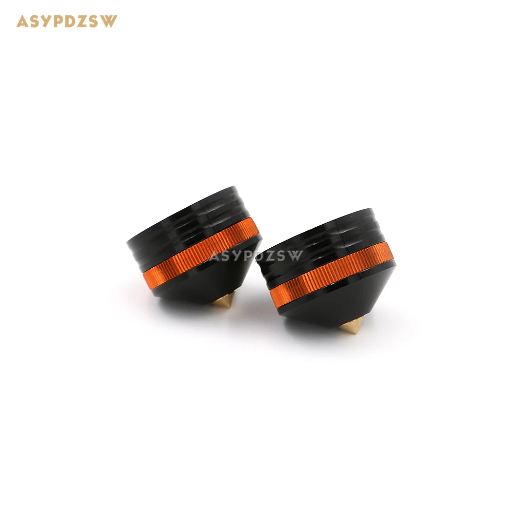 

4PCS 39*33 Aluminum Black sound machine feet Power amp spikes Speaker shock pads damping spikes